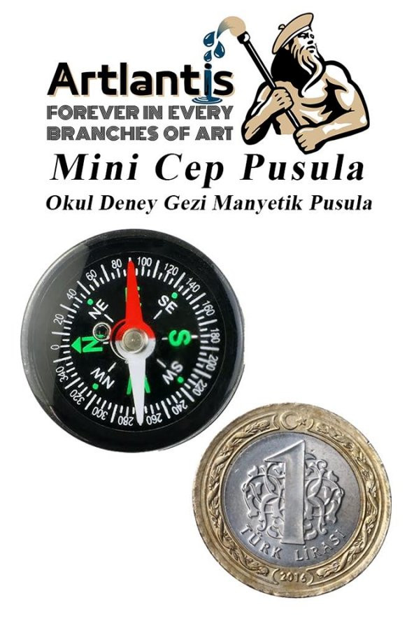 Mini Pusula 1 Adet Küçük Pusula Okul Deney Gezi Cep Pusulası Manyetik Pusula 7x30 mm Plastik Öğrenci - 3
