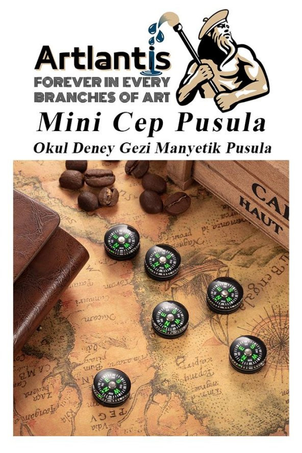 Mini Pusula 1 Adet Küçük Pusula Okul Deney Gezi Cep Pusulası Manyetik Pusula 7x30 mm Plastik Öğrenci - 4
