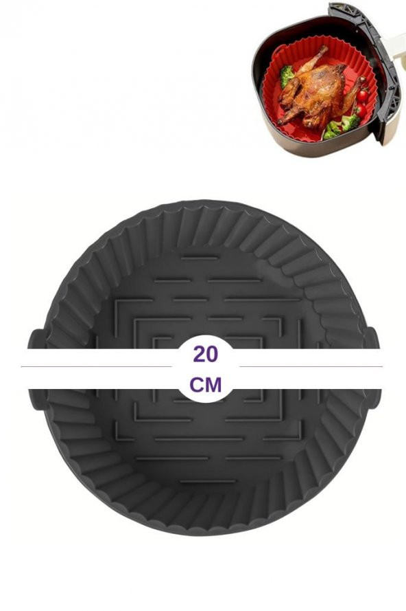 Onikiden Airfryer Silikon Pişirme Kabı ve 6’lı Kek Muffin Kalıbı Set- Tüm Hava Fritözleriyle Uyumlu - 2