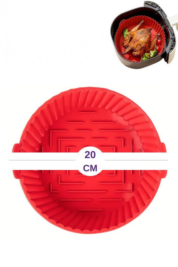 Onikiden Airfryer Silikon Pişirme Kabı ve 6’lı Kek Muffin Kalıbı Set- Tüm Hava Fritözleriyle Uyumlu - 6