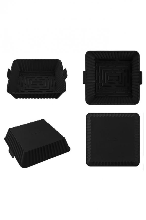 Onikiden Airfryer Silikon Kare Pişirme Kabı ve 6’lı Kek Muffin Kalıbı Set- Hava Fritözleriyle Uyumlu - 11