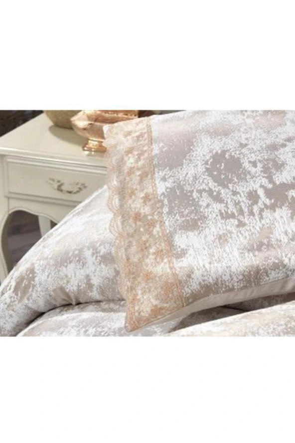 Çeyiz Diyarı Peri Çift Kişilik Yatak Örtüsü Cappucino - Resim 7