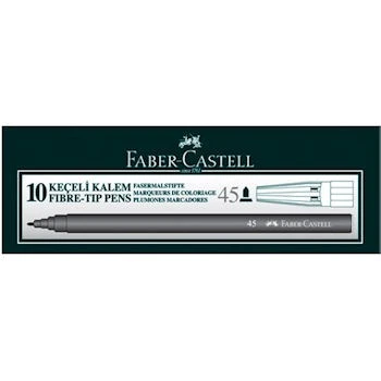 Faber Castell Keçeli Kalem Siyah 10lu Kutu ürün görseli 1