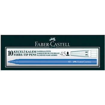 Faber Castell Keçeli Kalem Mavi 10lu Kutu ürün görseli