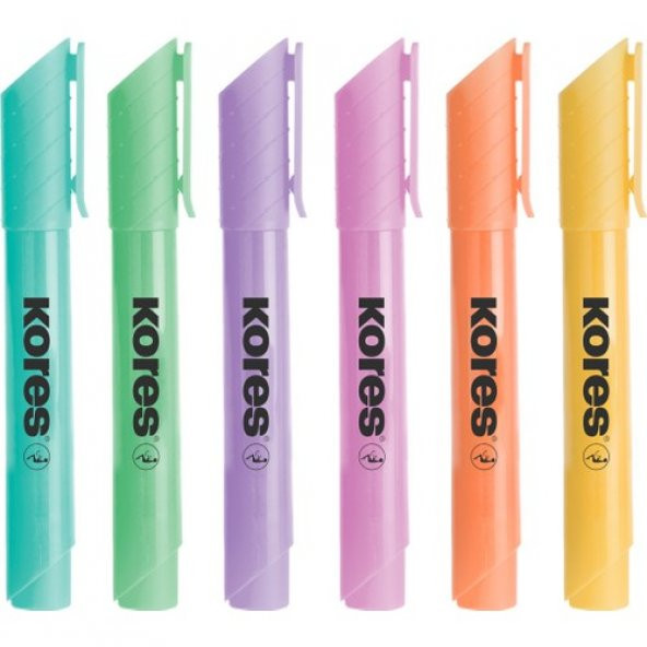 36060 Hıgh Lıner Plus Pastel Set, Chisel Tip, Karışık Colours Plastic Case 6 Adet - 4