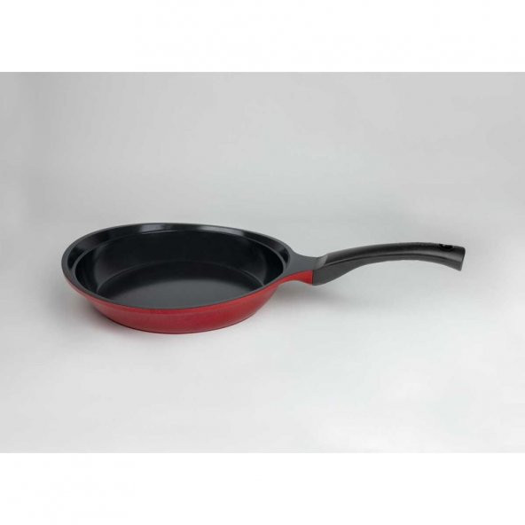 Bordain Alüminyum Kızartma Tavası 24 cm Kırmızı D-BOR24FR - 2