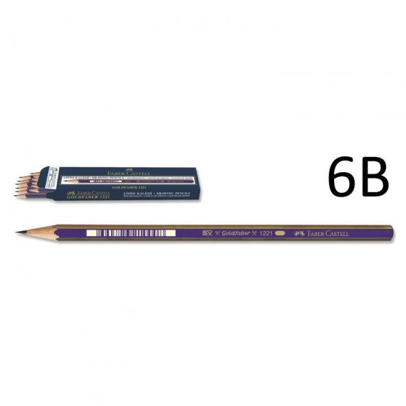 Faber Castell Goldfaber 1221 Dereceli Kalem 6B 12li KUTU