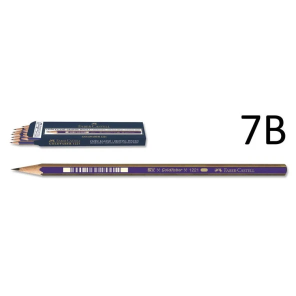 Faber Castell Goldfaber 1221 Dereceli Kalem 7B 12li KUTU - 1