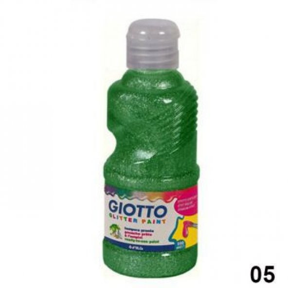 Giotto Glitter Paint Simli Boya 250 ml. YEŞİL