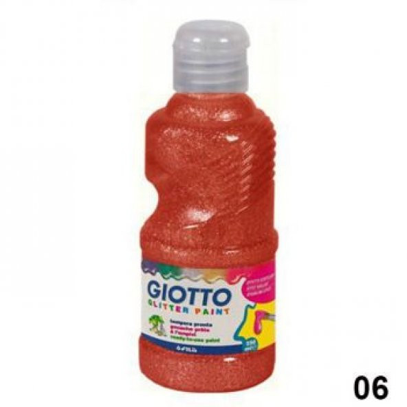 Giotto Glitter Paint Simli Boya 250 ml. KIRMIZI ürün görseli 1