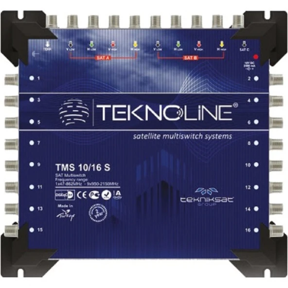 TEKNOLINE TMS 10-16 S MULTISWITCH UYDU DAĞITIM SANTRALI