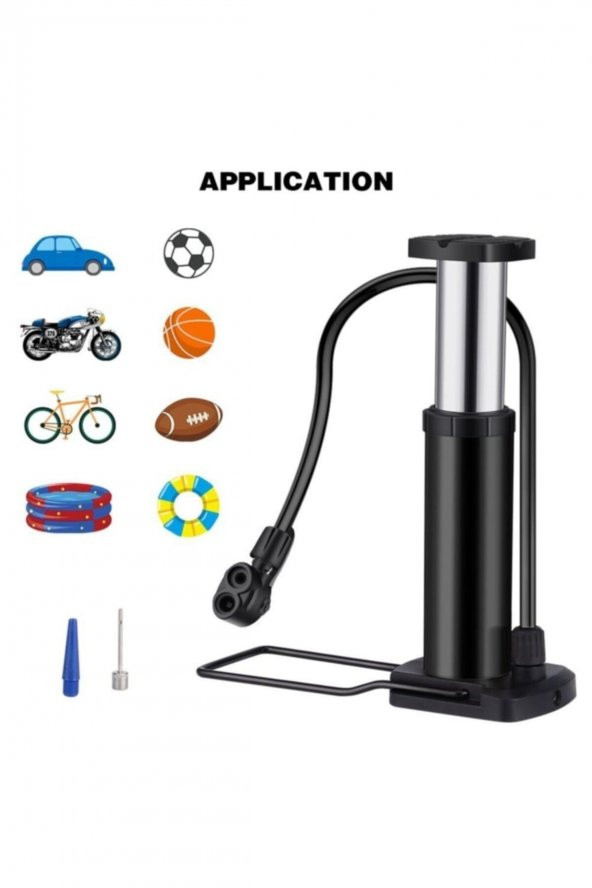Bisiklet Pompa Lastik Hava Şişirme Pompası Araba Motor Bisiklet Top Bot Şişirme Pompa Uç HEDİYELİ - 7