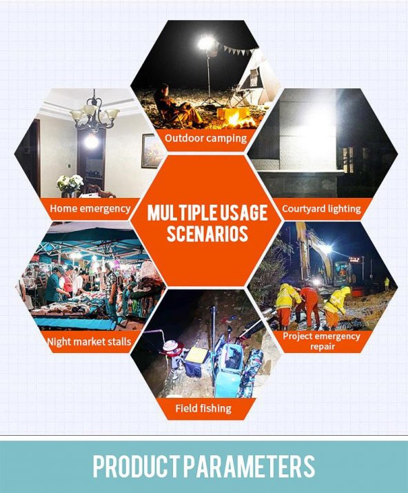 Güneş Enerjili Led Solar Şarjlı UFO Ampul Kamp Lambası Feneri 3 Modlu Dekoratif Bahçe - 3