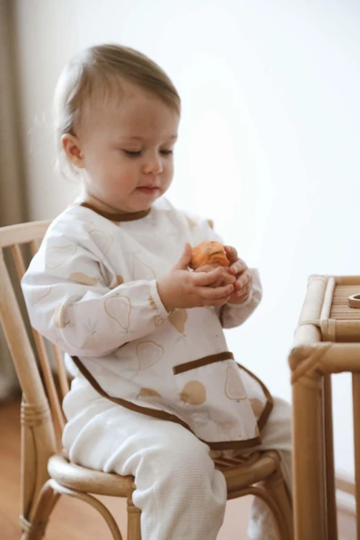 Armut Uzun Kollu Sıvı Geçirmez Aktivite Önlük (6-36 Ay) - 4