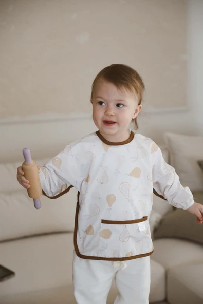 Armut Uzun Kollu Sıvı Geçirmez Aktivite Önlük (6-36 Ay)