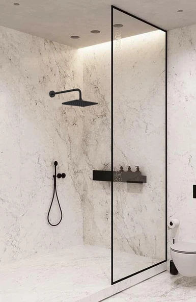 Ar Lucia Duvardan Duş Başlığı Tepe Duşu Mat Siyah 103545060 - 3