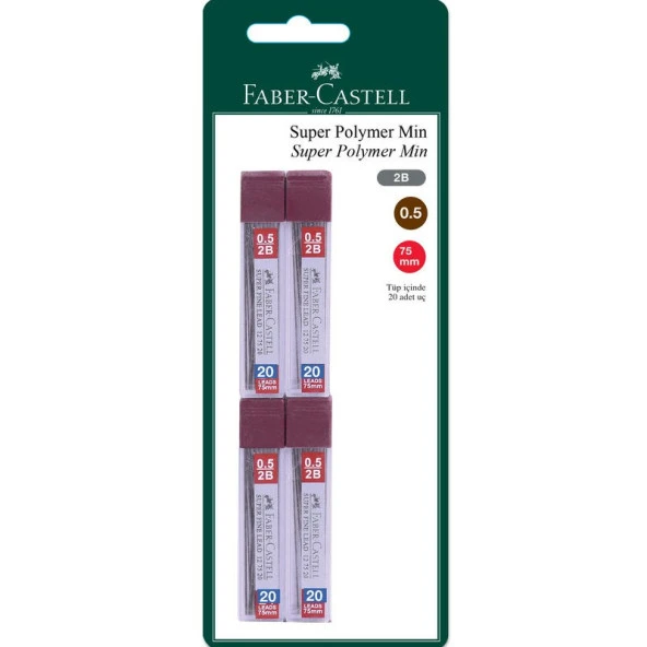 Faber Castell Super Fine Min Mekanik Kurşun Kalem Ucu 0.5 mm 2B 4 Adet