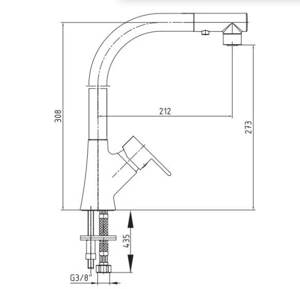 Ar Liona Spiralli Mutfak Eviye Bataryası-Mat Siyah 103518118 - 2