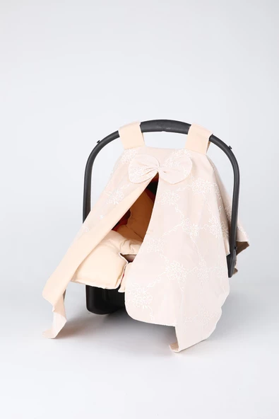 Babyhola Puset Minderi ve Puset Örtüsü Dantelli 2024 - 8