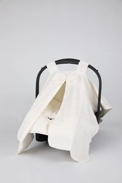 Babyhola Puset Minderi ve Puset Örtüsü Dantelli 2024 - 5