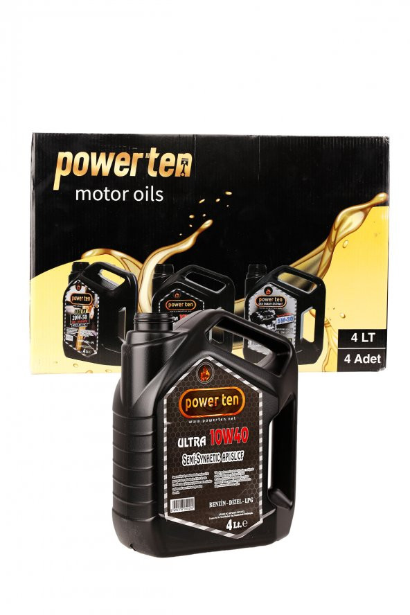 POWERTEN   10w40 motosiklet yağı 4 lt  4ADET