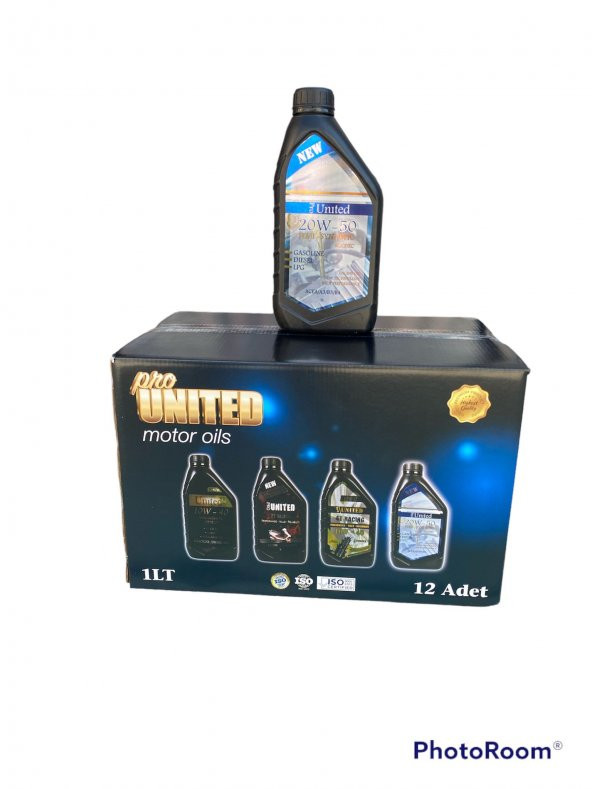 UNİTED PRO 20W50 MOTOR YAĞI 1 LT 12 ADET KOLİ YENİ ÜRETİM