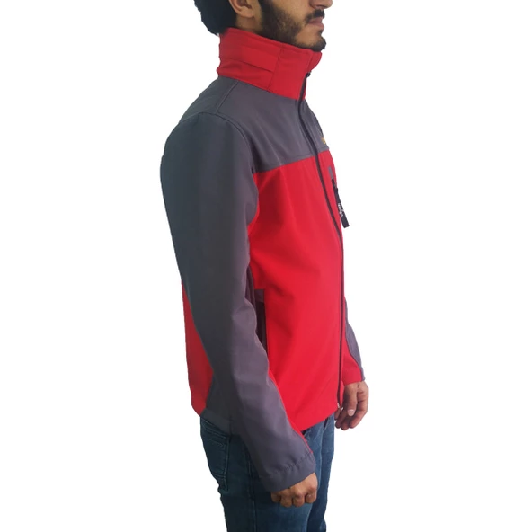 Lemigo Softshell Kırmızı-Gri Mont - 2