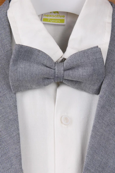 Yelek Ceket Papyon Çocuk Genç Takım Elbise 5'li Mezuniyet Balo Bayramlık Düğün Damatlık 4'lü Set NX-50088 - 7