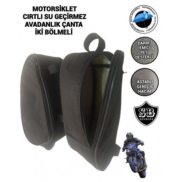 MOTORSİKLET SU GEÇİRMEZ YAN AVADANLIK ÇANTALARI
