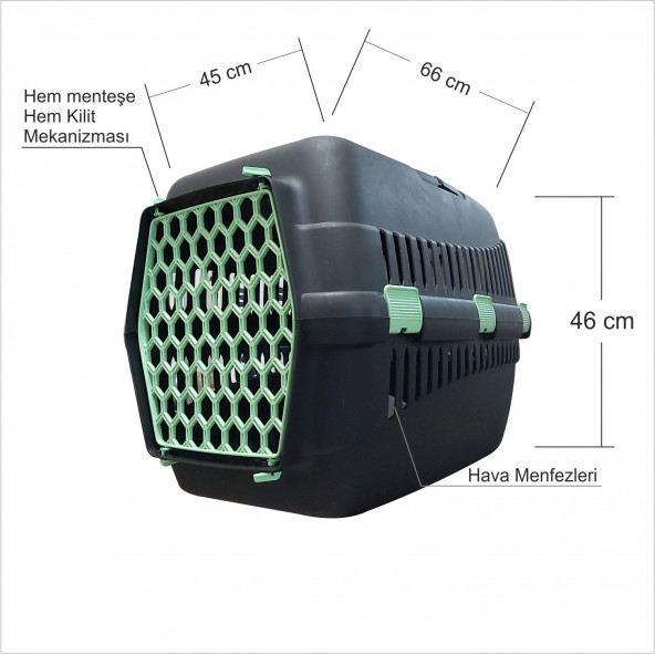 En Dev Büyük Kırılmaz Sağlam 66x45 cm Kedi Köpek Hayvan Taşıma Sevketme Kutusu Sandığı Kabı Çantası - Resim 3