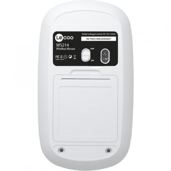 Lecoo WS214 1200 Dpı 4 Tuşlu Sessiz Kablosuz Mouse Beyaz - 2