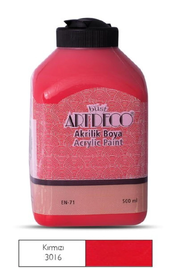 Artdeco Akrilik Boya 500 ml. 3016 KIRMIZI