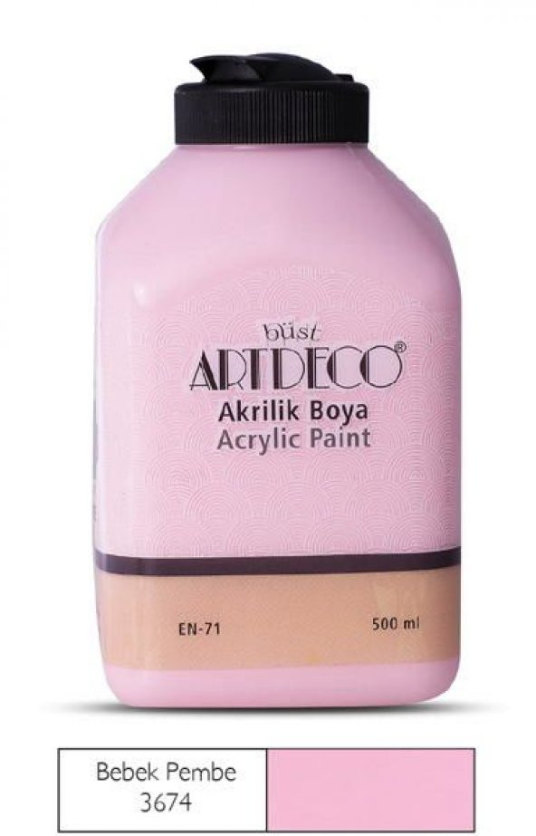 Artdeco Akrilik Boya 500 ml. 3674 BEBEK PEMBE