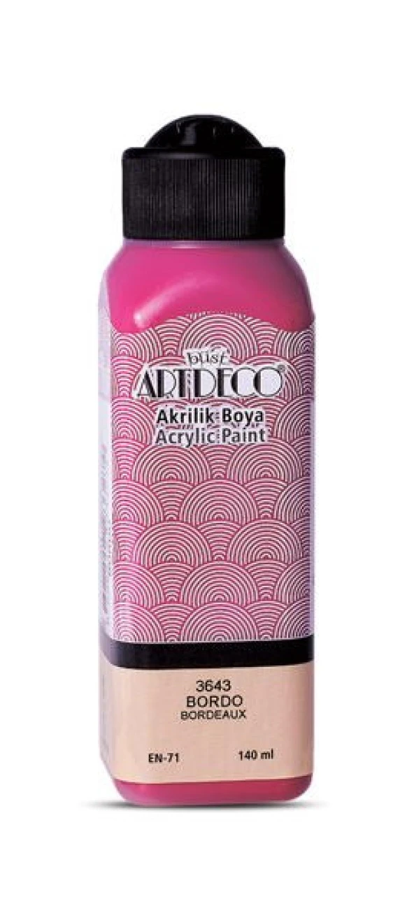 Artdeco Akrilik Boya 140 ml. 3643 BORDO