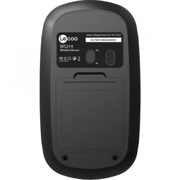 Lecoo WS214 1200 DPI 4 Tuşlu Sessiz Kablosuz Mouse Siyah - 2