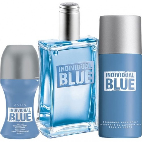 Avon İndividual Blue Edt 100 Ml Erkek Parfüm 3'Lü Set
