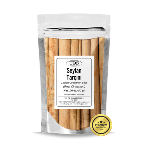 Seylan (Seylon) Tarçını Çubuk 50 gr Gerçek Tarçın (1.Kalite) Ceylon Cinnamon