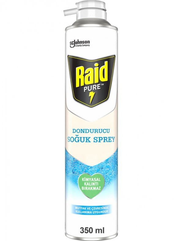 RAİD PURE DONDURUCU SOĞUK SPREY 350 ML (BÖCEKLERİ ANINDA DONDURUR)