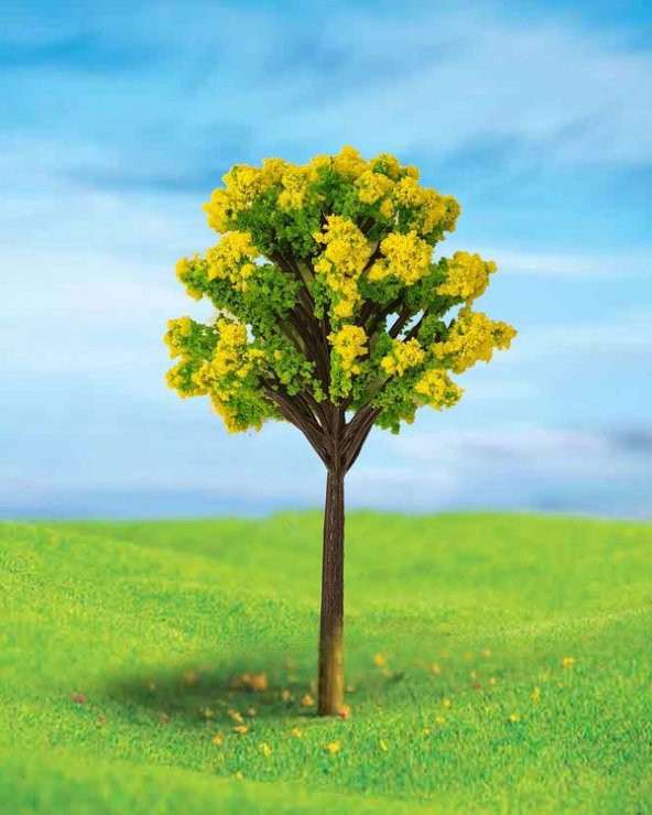 Sarı Renkli Ağaç 7 cm  2 Adet