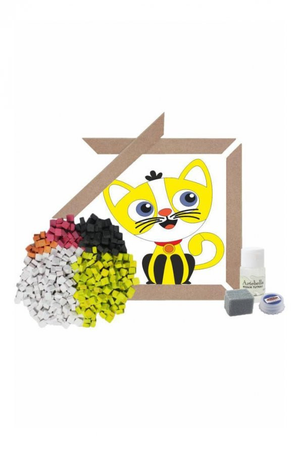 19 I Çocuk Ahşap Çerçeveli Seramik Mozaik Set 20x20 cm - 4