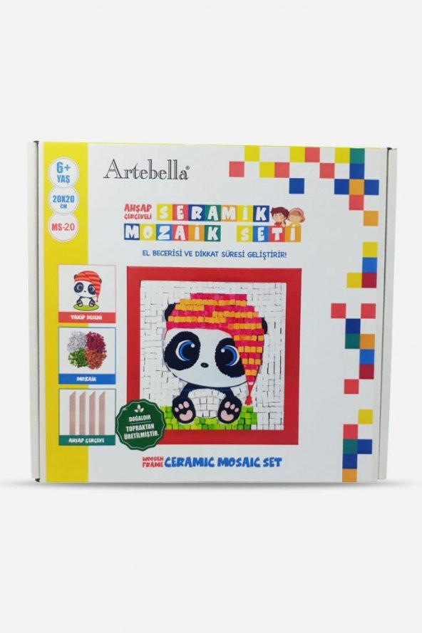 20 I Çocuk Ahşap Çerçeveli Seramik Mozaik Set 20x20 cm - 2