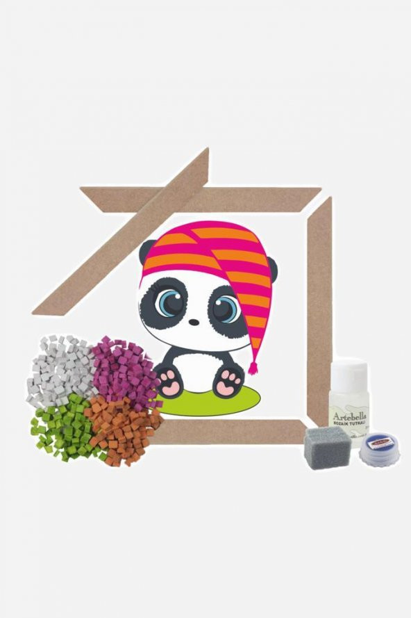 20 I Çocuk Ahşap Çerçeveli Seramik Mozaik Set 20x20 cm - 4