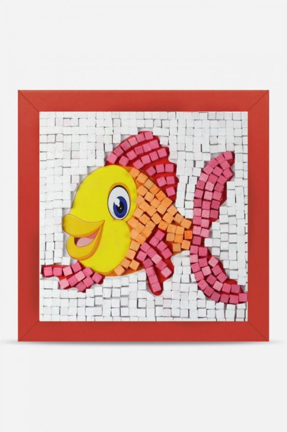 22 I Çocuk Ahşap Çerçeveli Seramik Mozaik Set 20x20 cm - 5