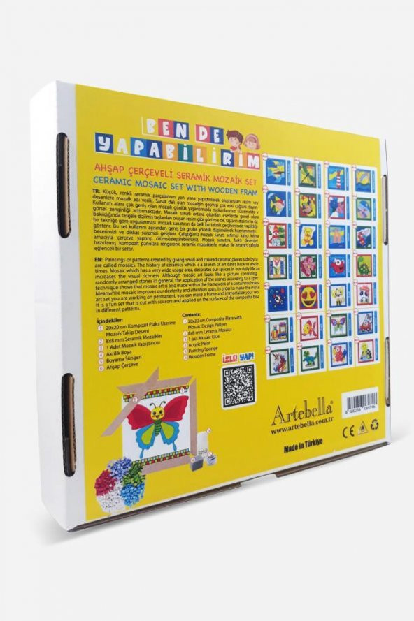 23 I Çocuk Ahşap Çerçeveli Seramik Mozaik Set 20x20 cm - 3