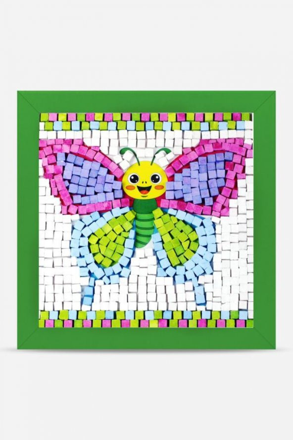 23 I Çocuk Ahşap Çerçeveli Seramik Mozaik Set 20x20 cm - 5
