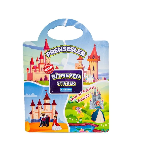 GF002 Bitmeyen Sticker Kitabım Hayvanlar -Prensesler -  Taşıtlar - Gepettoys - 3