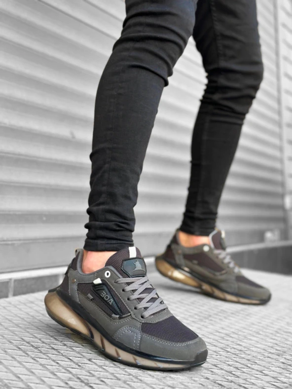 BA0313 Balon Taban Rahat Casual Füme Erkek Ayakkabısı