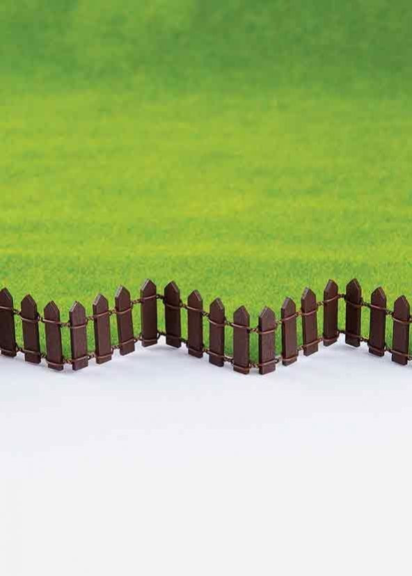 Kahve Ahşap Villa Çit 50 cm 1 Adet