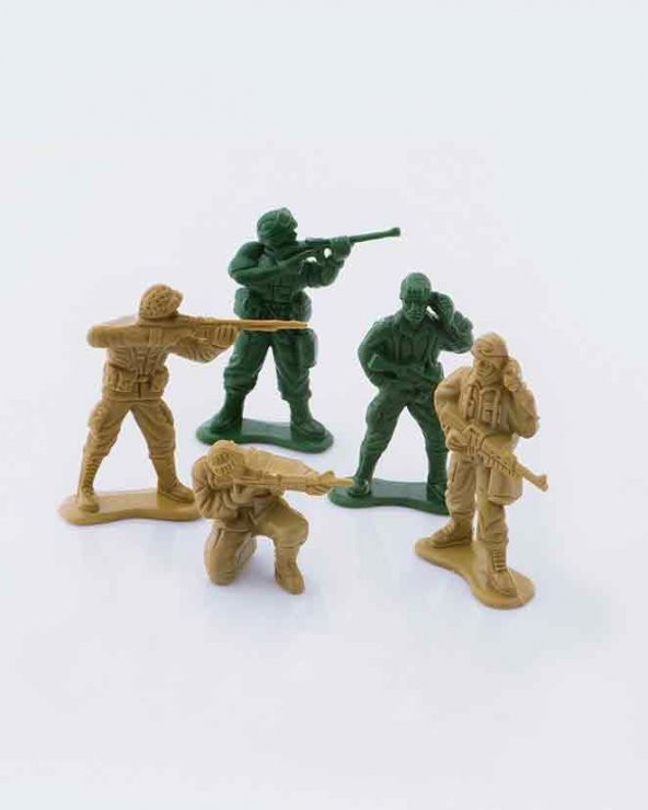 Tek Renk Askeri İnsan Figürleri 1/50 4 Adet