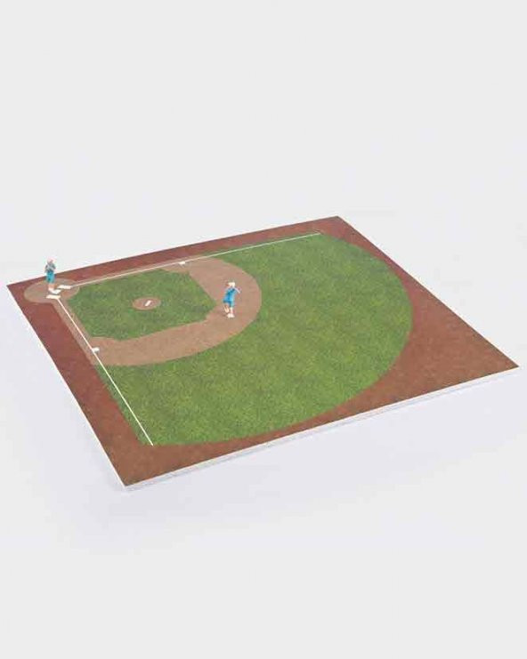 İnsan Figürleri ve Beyzbol Oyun Alanı 1/75 2 Adet
